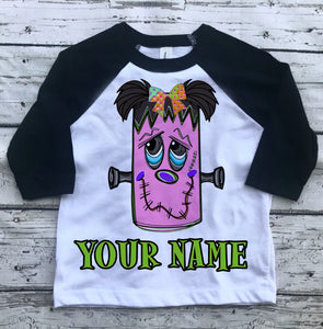 Girl Frankenstein Raglan