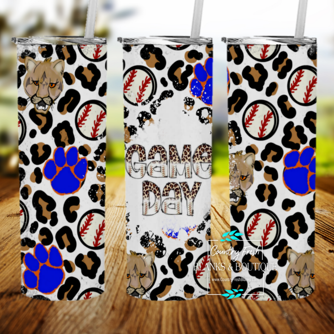 Cougars Baseball Game Day Tumbler