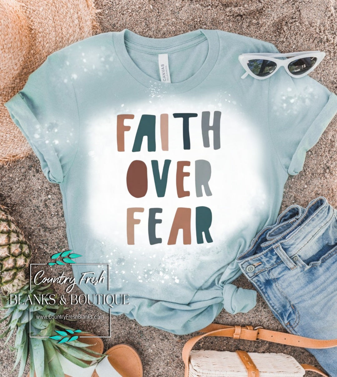 Boho Retro Faith Over Fear