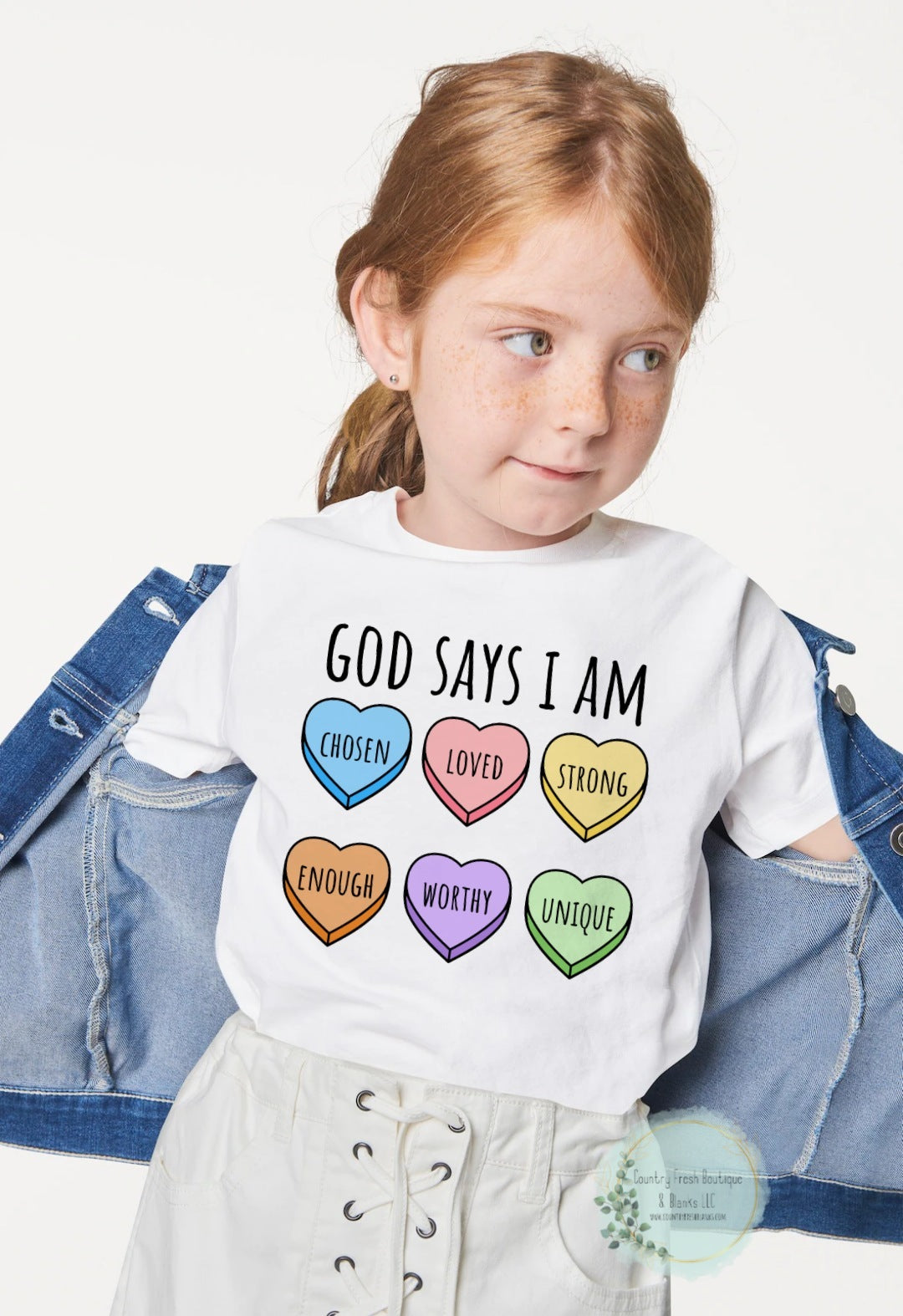 God Says I Am Candy Heart Shirt