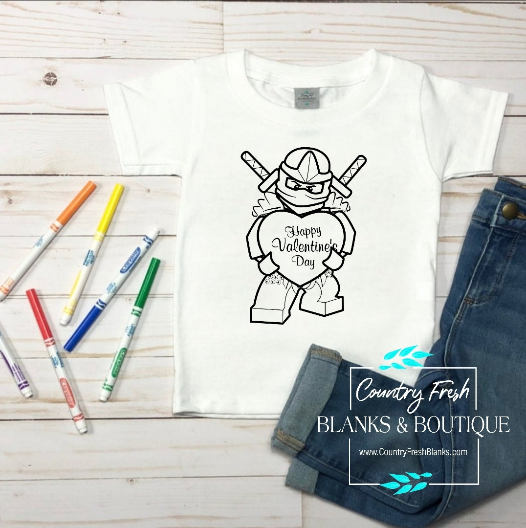 Kids Washable Coloring Shirt