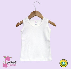 White 100% Polyester Tank Top