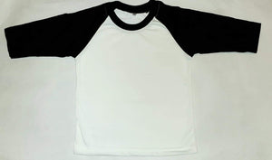 100% Polyester Black Sleeved Raglan