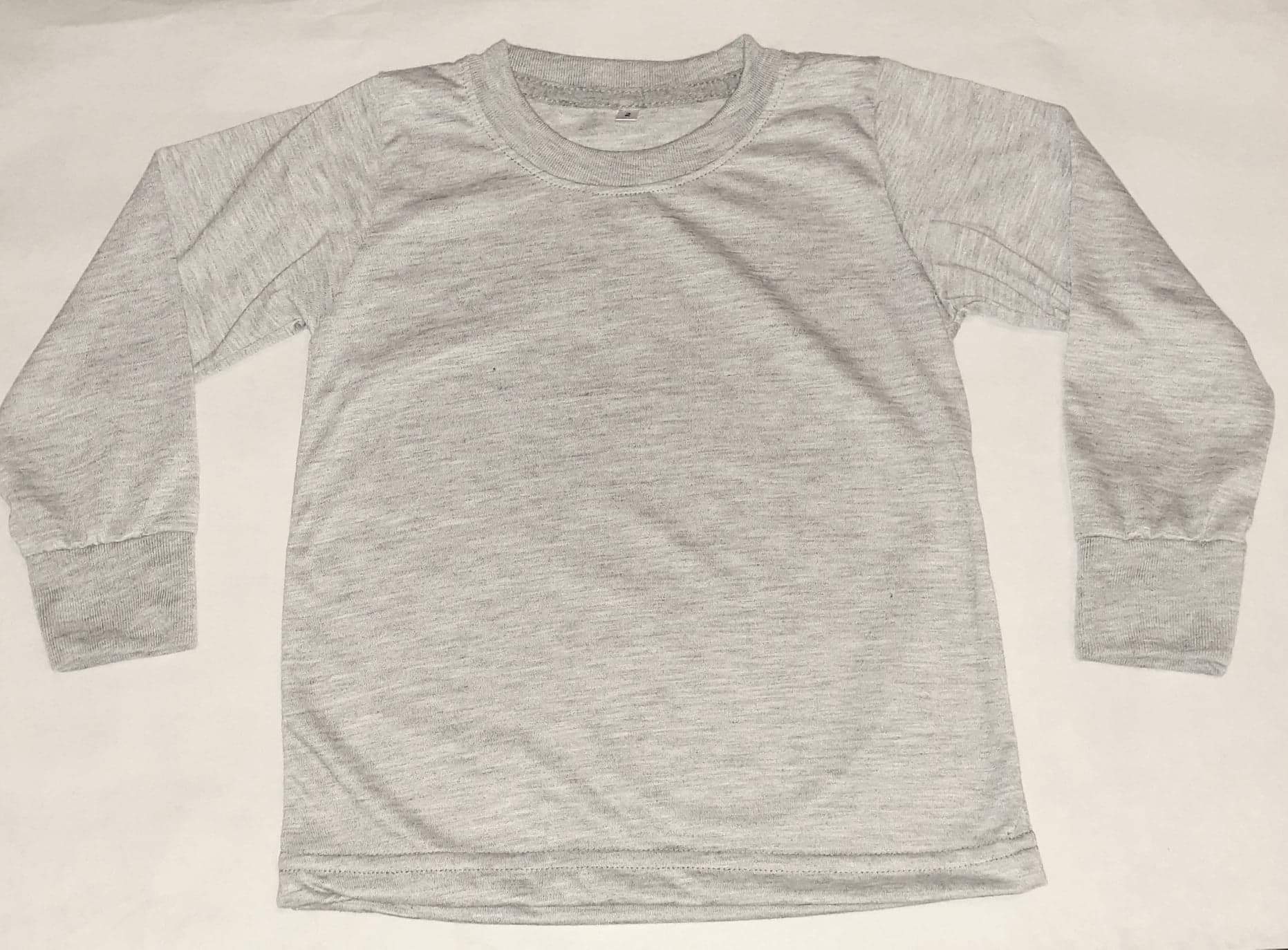 Toddler Longsleeve Heathered Gray 100% Polyester Tshirt