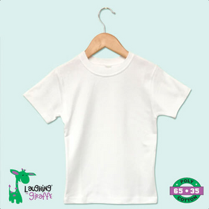 White Short Sleeve Tshirt 65/35 Polyester Blend